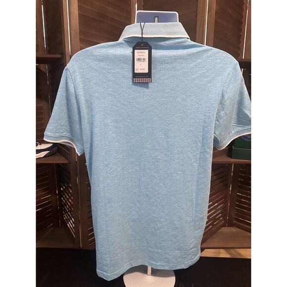 Ben Sherman Men’s Small Short Sleeve Norse Blue Pattern Polo NWT MSRP - $79 - Picture 2 of 4